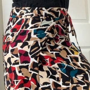 DVF 100% silk wrap skirt